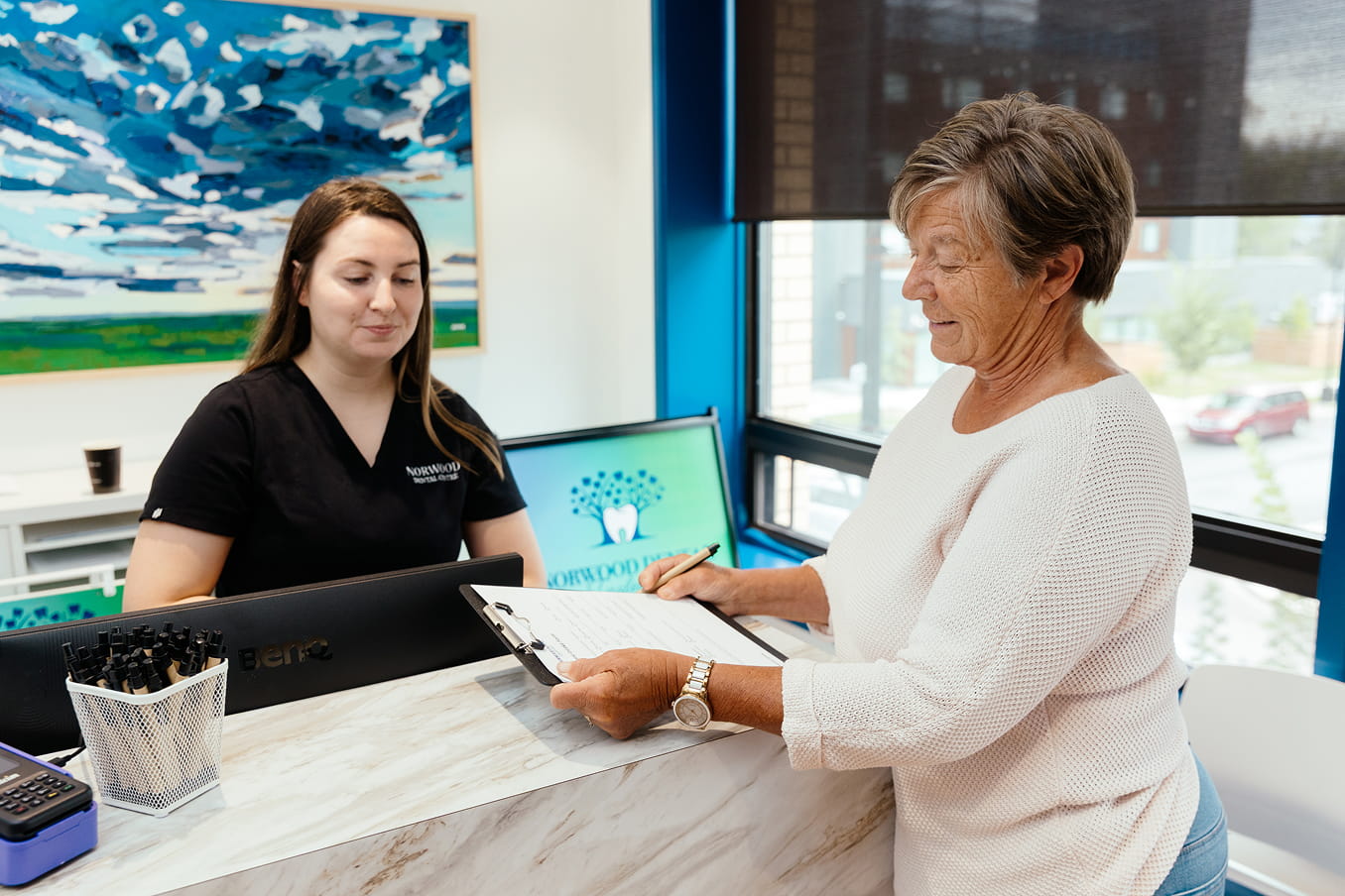 Dental implant consultation at Norwood Dental Centre in Edmonton