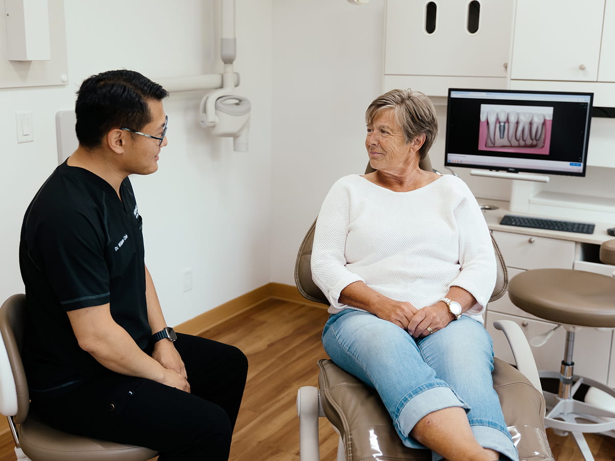 Dental implant planning at the clinic
