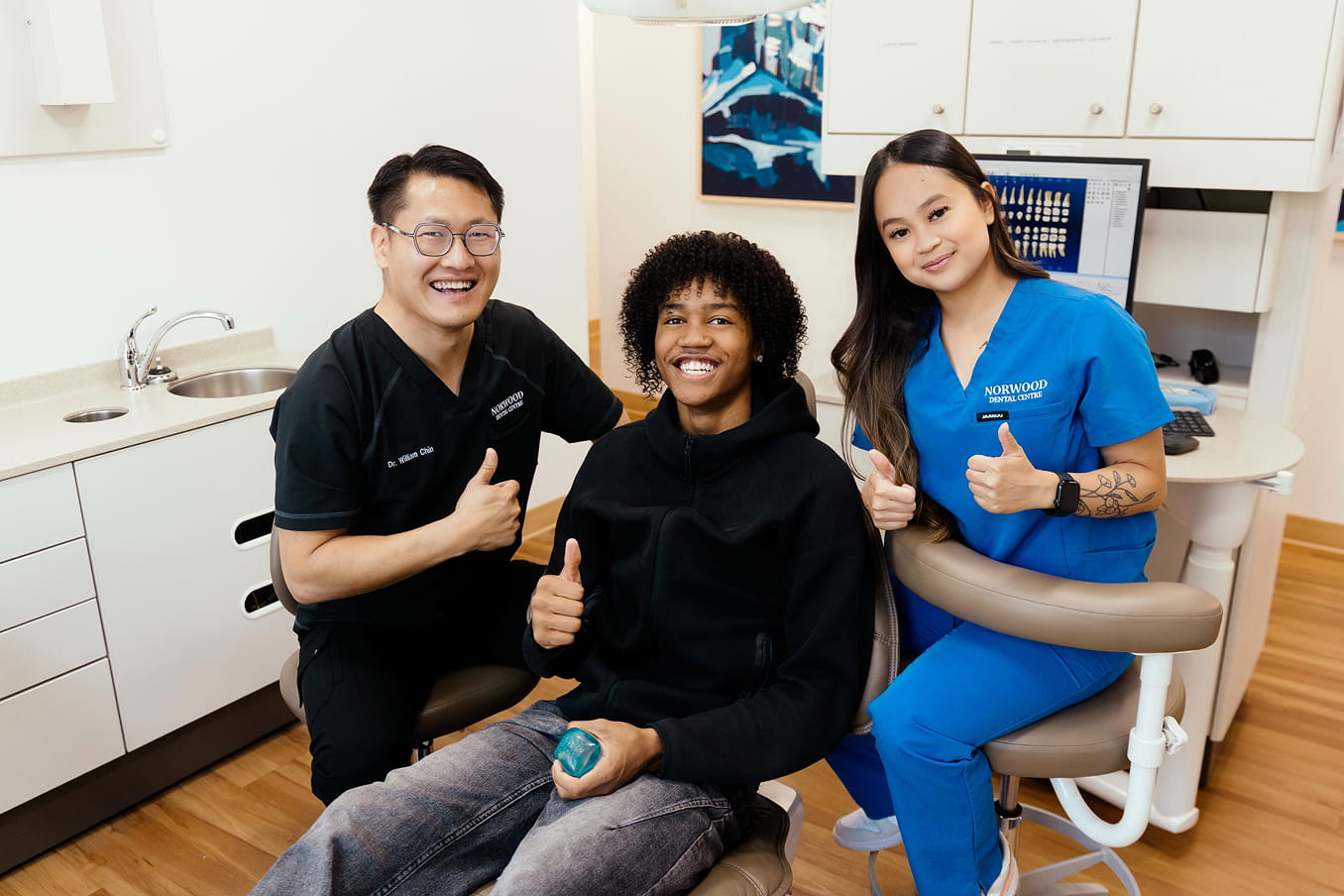 Custom night guard fitting at Norwood Dental Centre