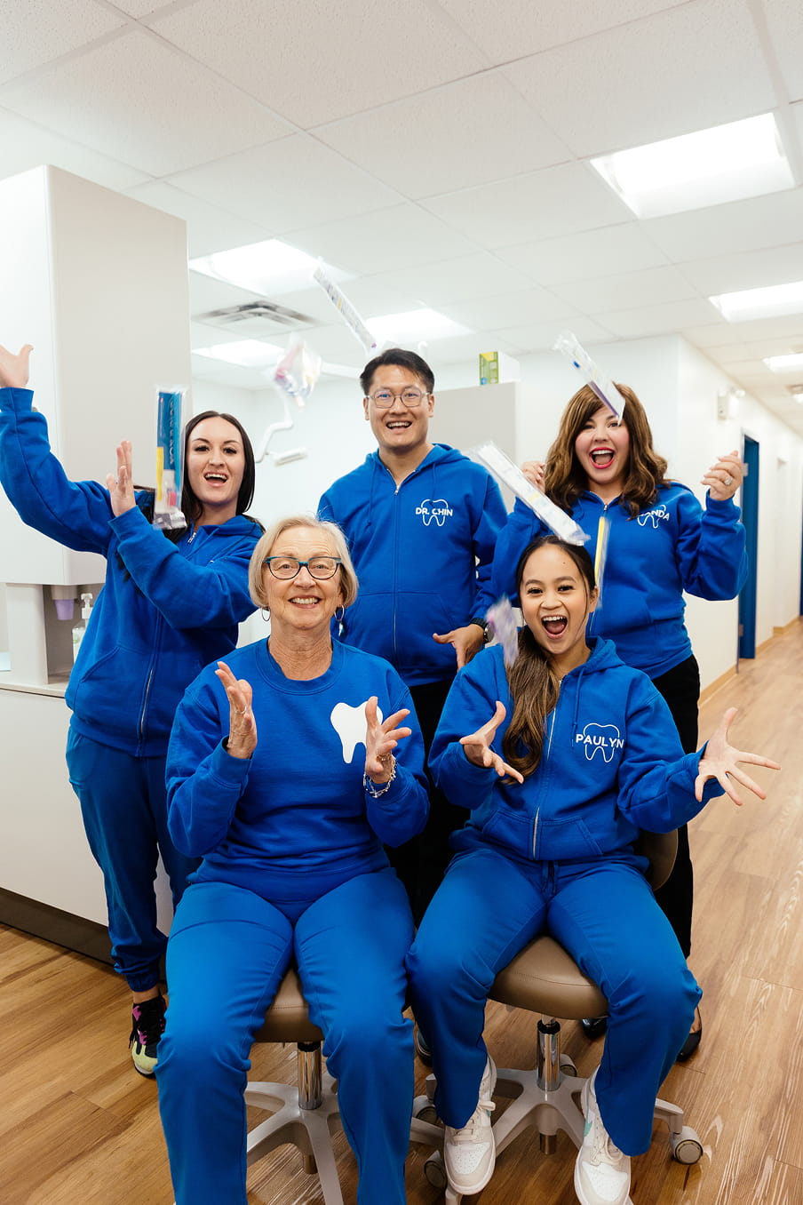 Treating a dental emergency at the clinic