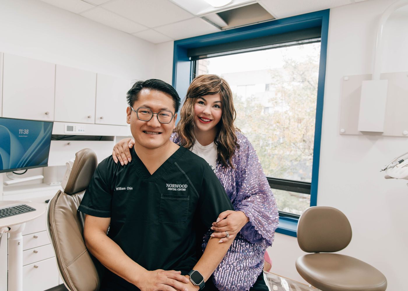 Dr. William Chin and Amanda Chin together in the clinic